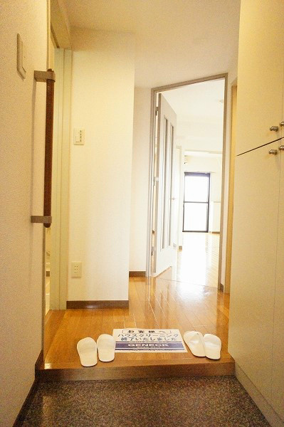 第５マンションカネイ 広々玄関。シューズボックスもございます。