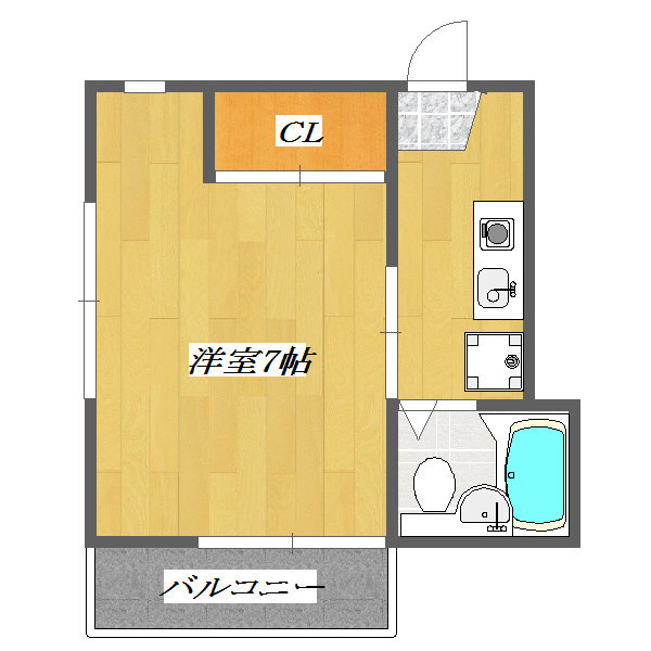パステルハイム キッチンスペースと洋室が分かれているのは嬉しいですね。