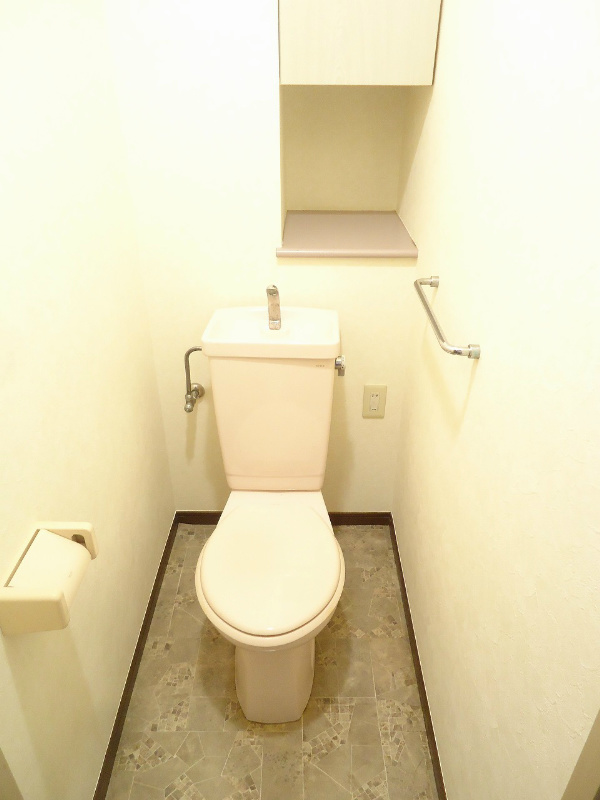 ルグラン東葛西 トイレに収納がございます！備品を置いたり、雑貨をおいてもいいですね。