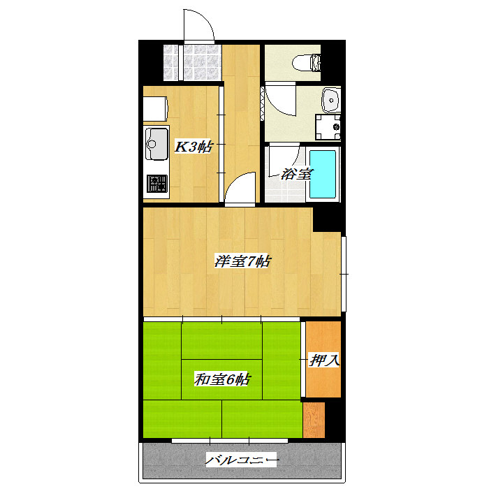 コーポプラスパー 角部屋です。