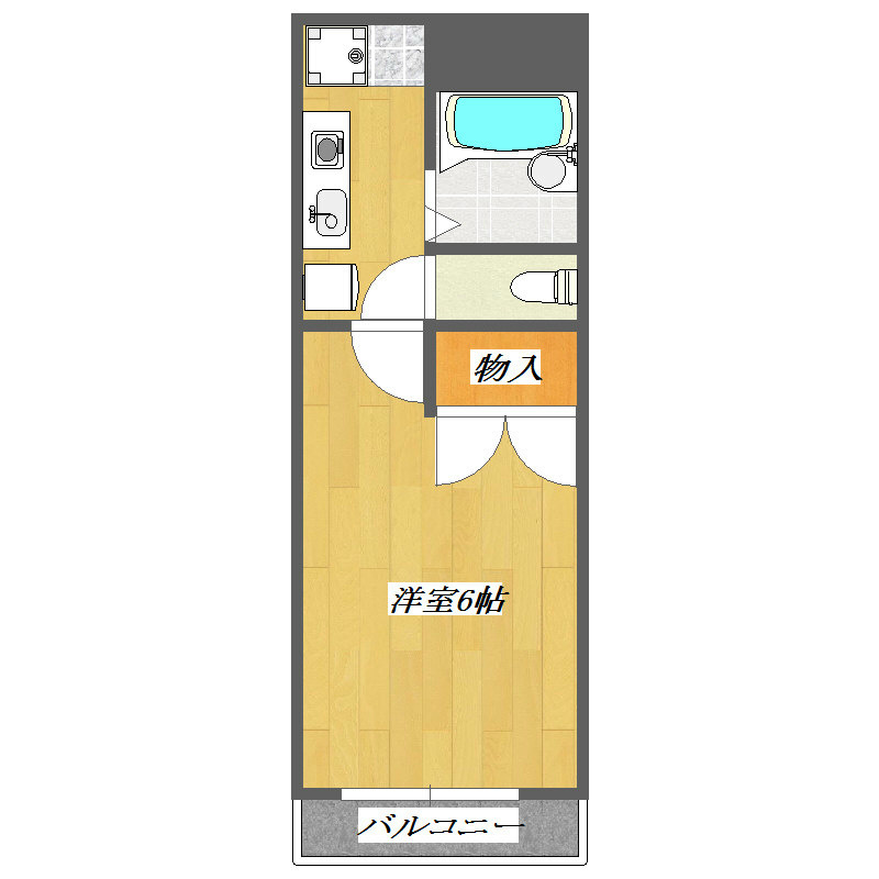 ＳＴビル 一番使いやすい１Ｋの間取りです。