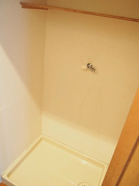 タウンハウス中葛西 クローゼットのように洗濯機に目隠しができます。