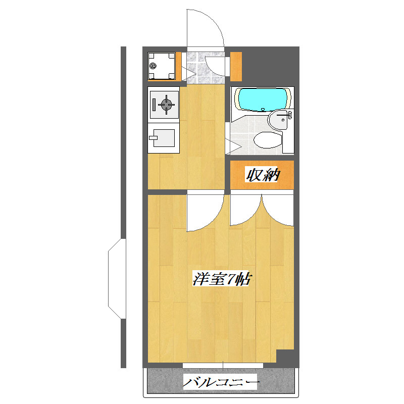 グランドマンション 広々７帖の間取り