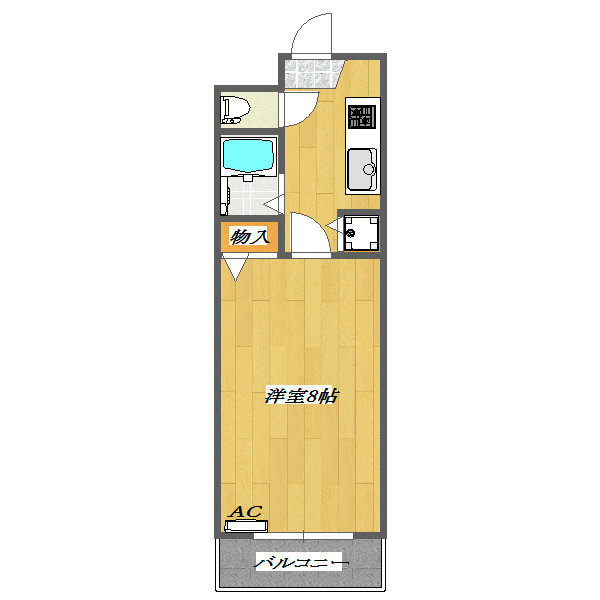 サンエクセル英 広々８帖の洋室です。　新築同様に綺麗なお部屋です。